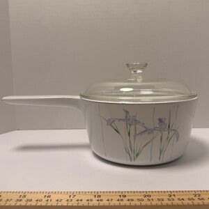 Vintage S-1.5-B Corningware Shadow Iris 1.5 L Pot w/lid